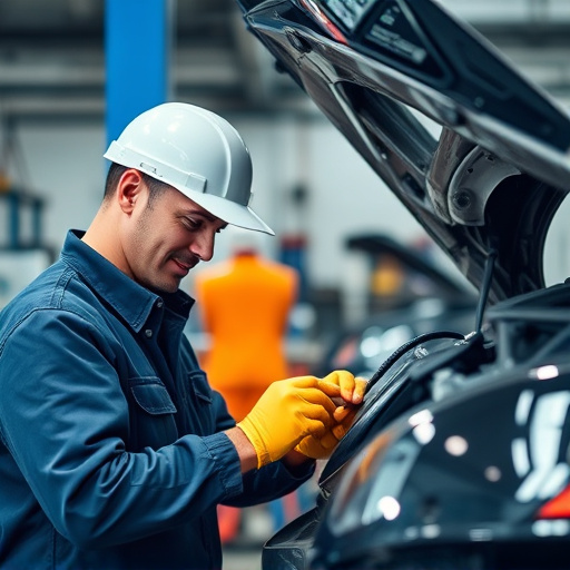 auto technician working