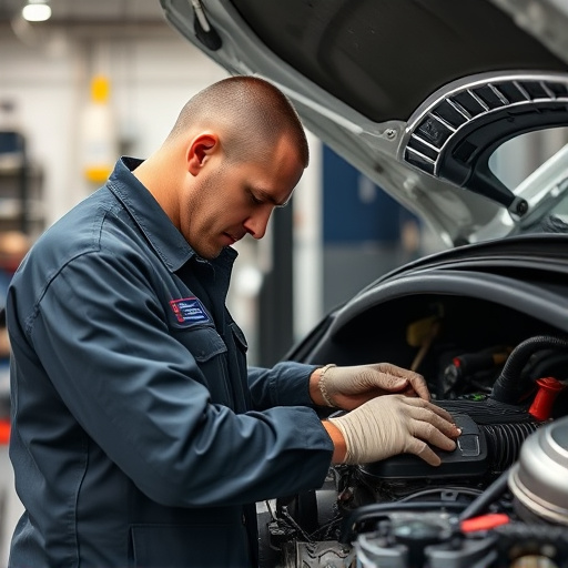 auto technician working