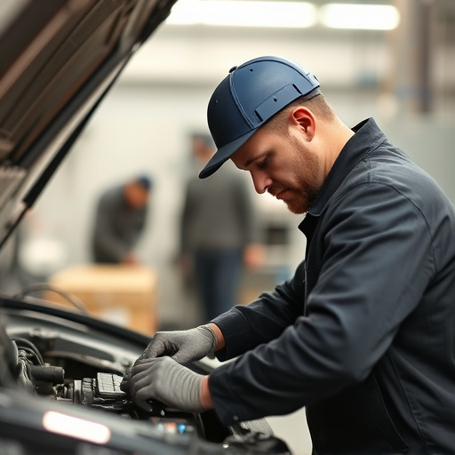 auto technician working