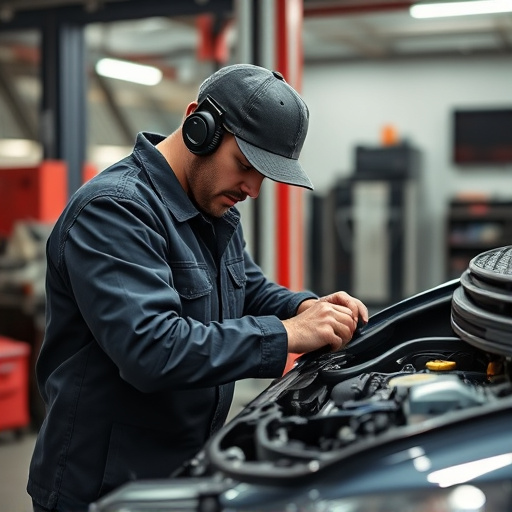auto technician working