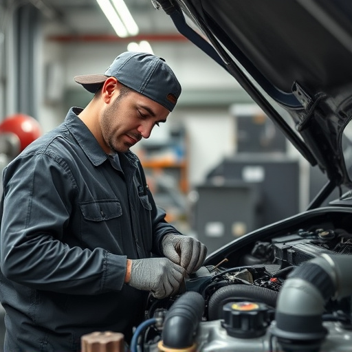 auto technician working