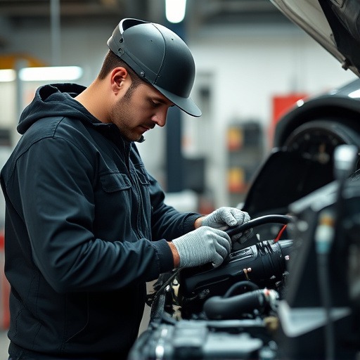 auto technician working