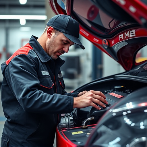 auto technician working