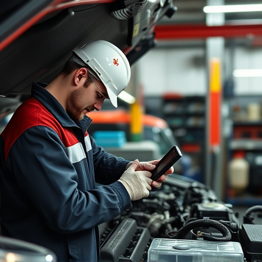 auto technician working
