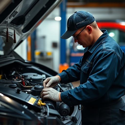 auto technician working