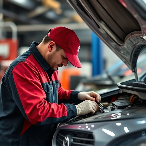 auto technician working
