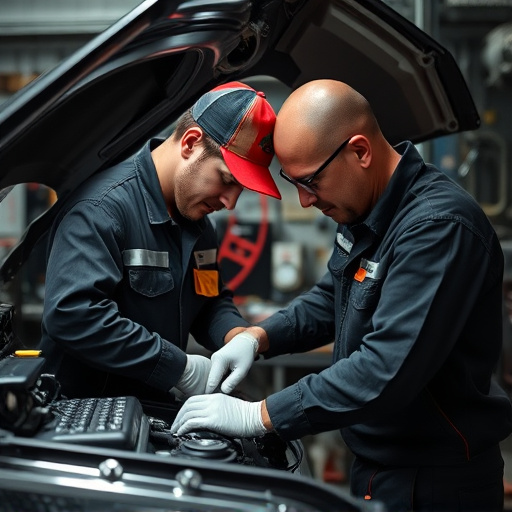 auto technician working