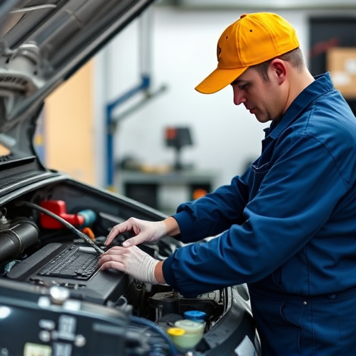 auto technician working