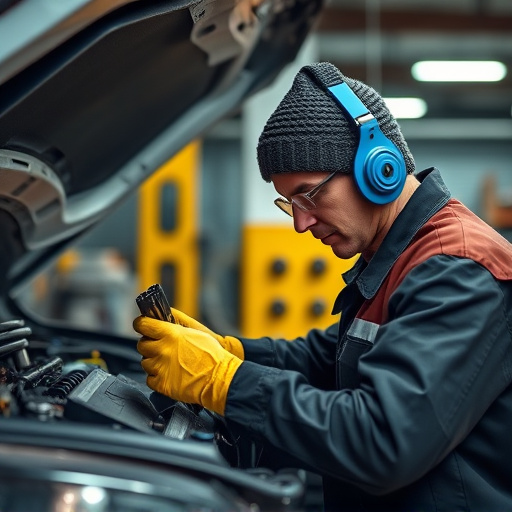 auto technician working