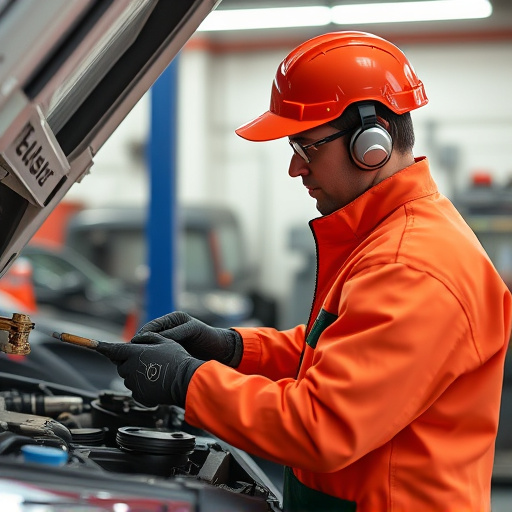 auto technician working