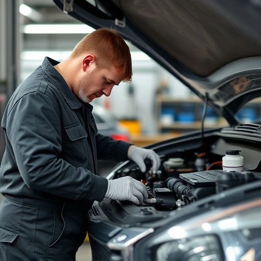 auto technician working