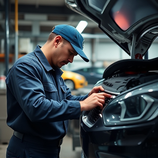 auto technician working