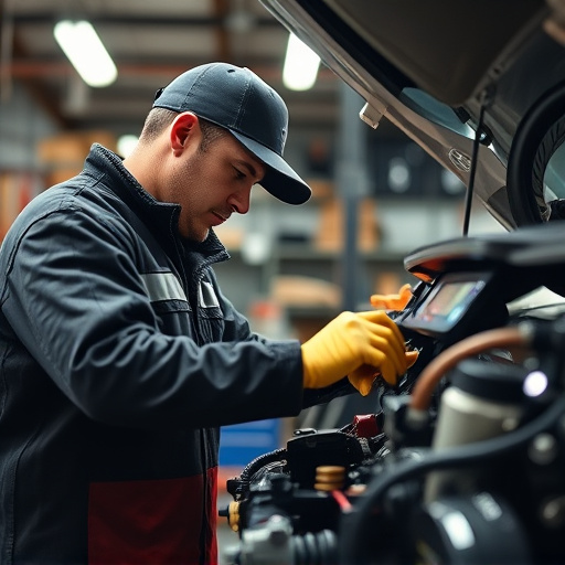 auto technician working