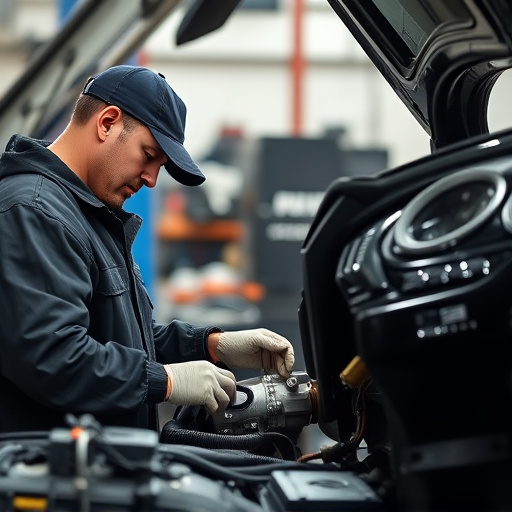 auto technician working