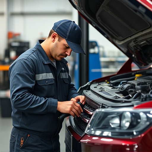 auto technician working