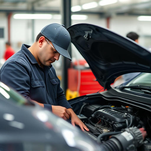 auto technician working