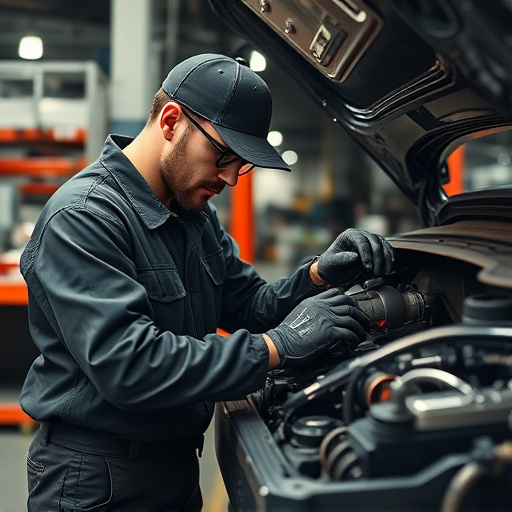 auto technician working