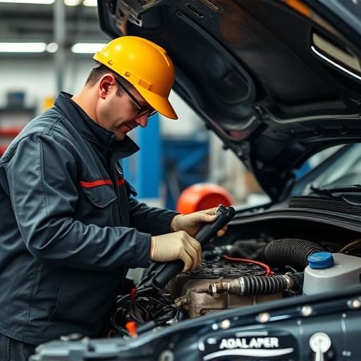 auto technician working