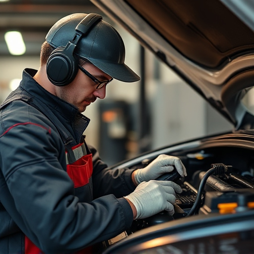 auto technician working