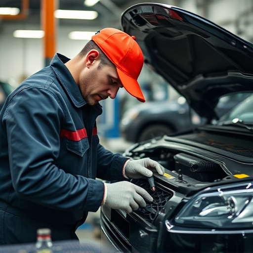 auto technician working