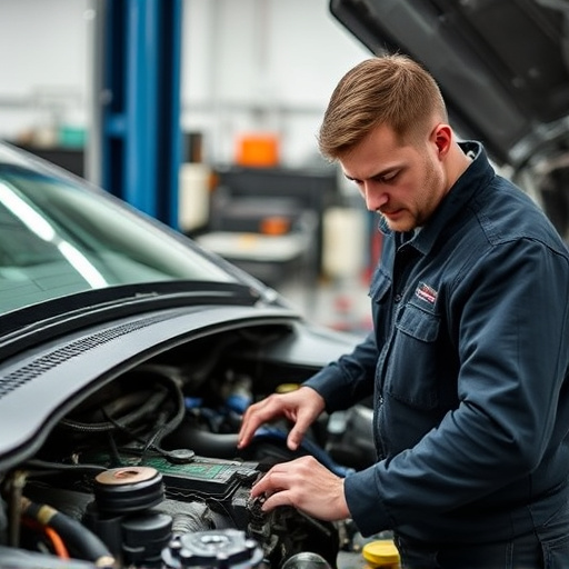 auto technician working