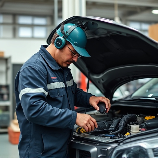 auto technician working