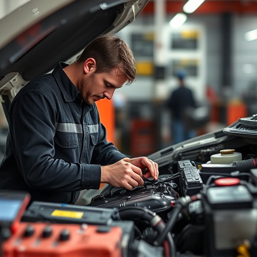 auto technician working
