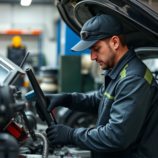 auto technician working