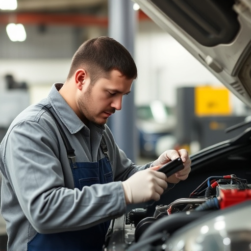 auto technician working