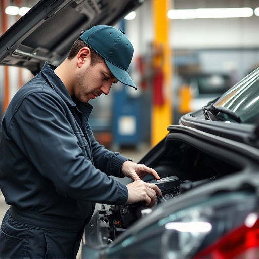 auto technician working