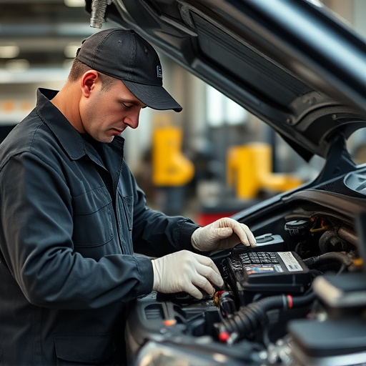 auto technician working