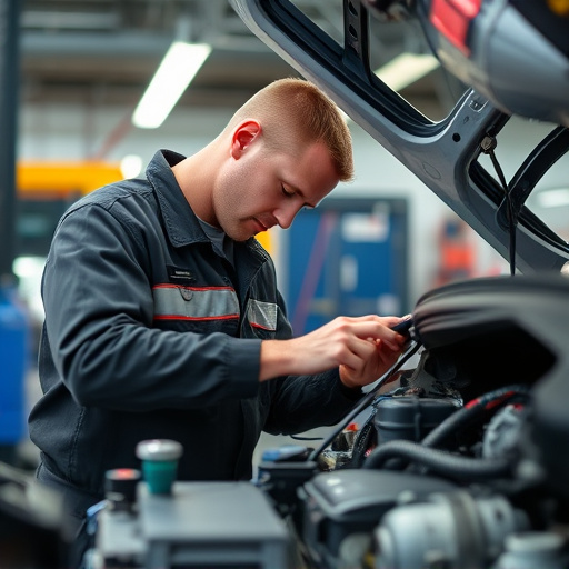 auto technician working