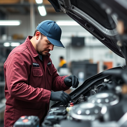 auto technician working