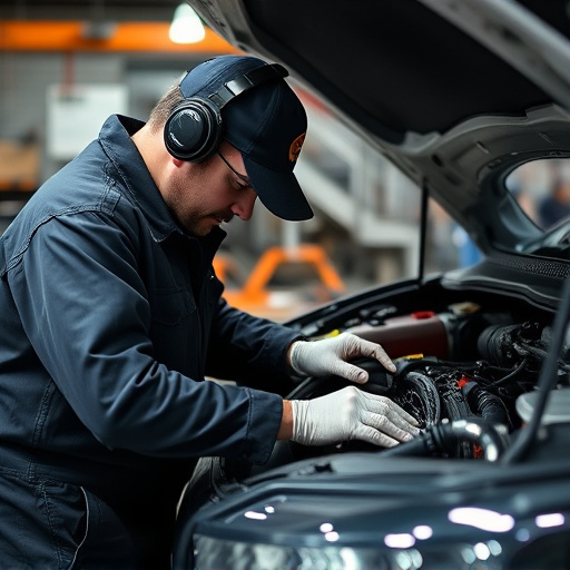 auto technician working