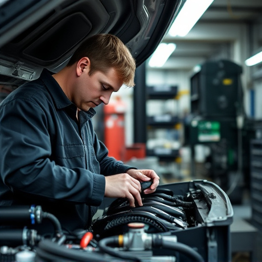 auto technician working