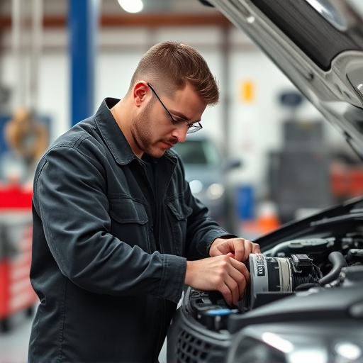 auto technician working