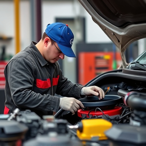 auto technician working