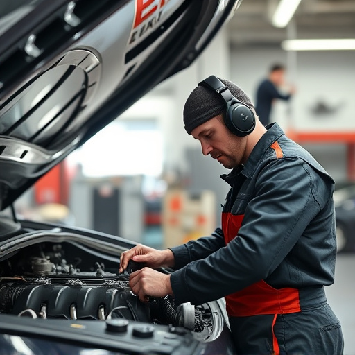 auto technician working