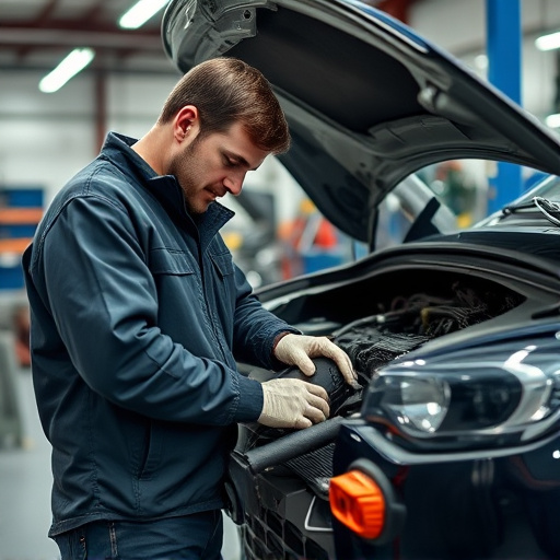 auto technician working