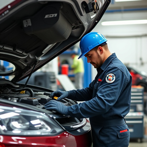 auto technician working