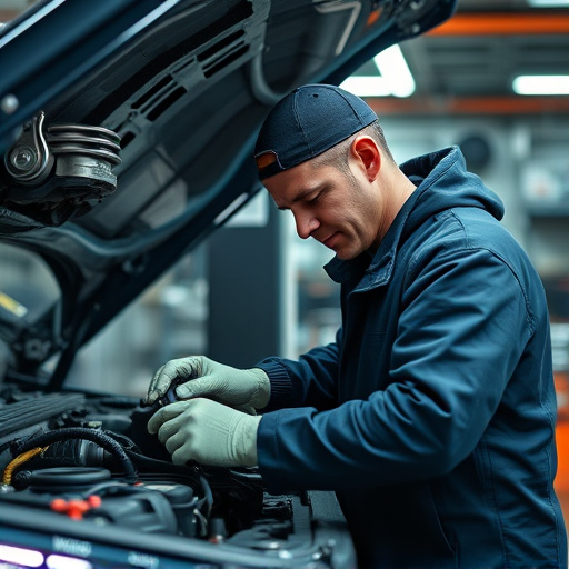 auto technician working