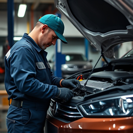 auto technician working
