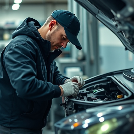 auto technician working