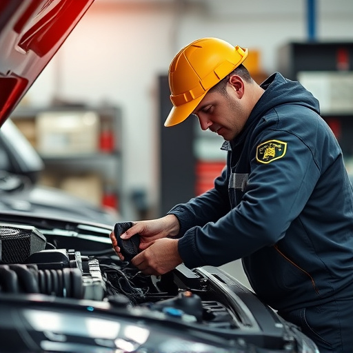 auto technician working
