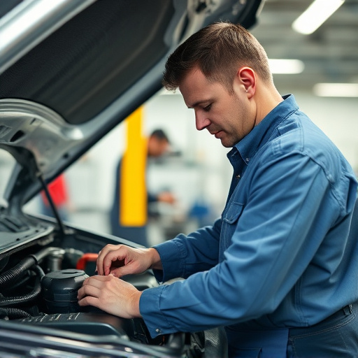 auto technician working