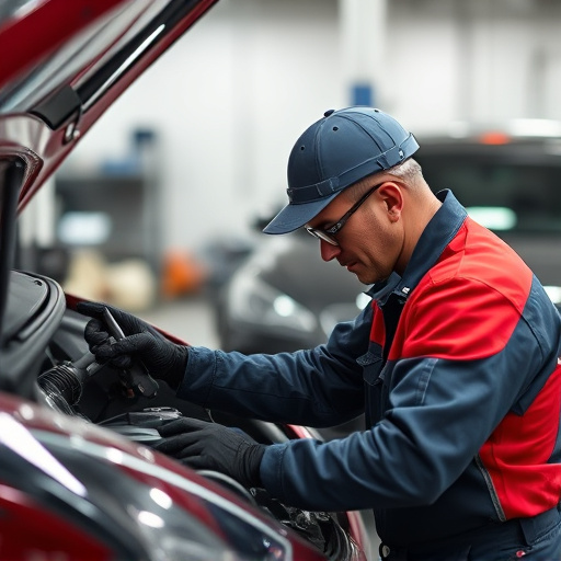 auto technician working