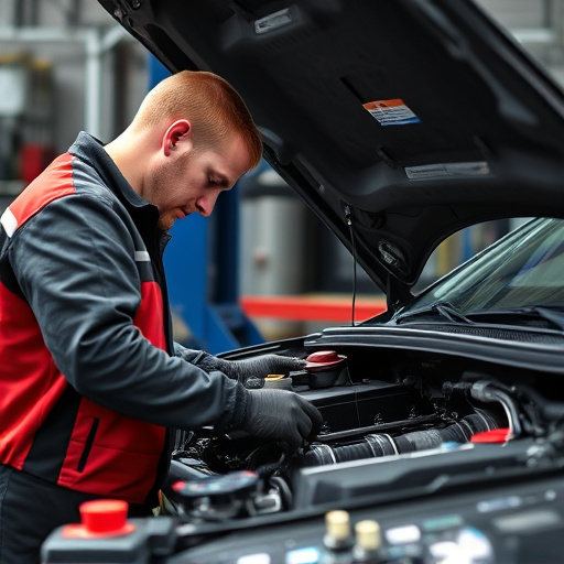 auto technician working