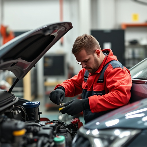 auto technician working