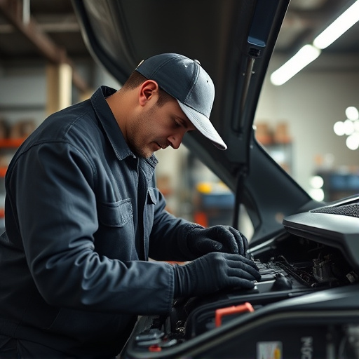 auto technician working