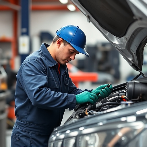 auto technician working